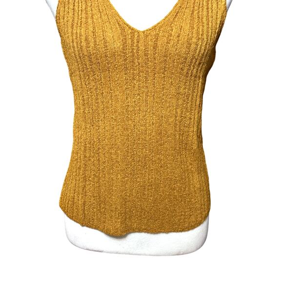 Jessica Simpson Edith Racerback Tank Top Sweater Sleeveless V Neck Brown W M NWT - Picture 4 of 10